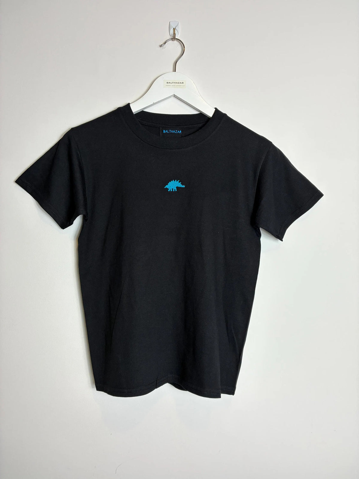 Vyelle Children's Embroidered Dinosaur T-Shirt - Short-Sleeve Cotton Top with Relaxed Fit