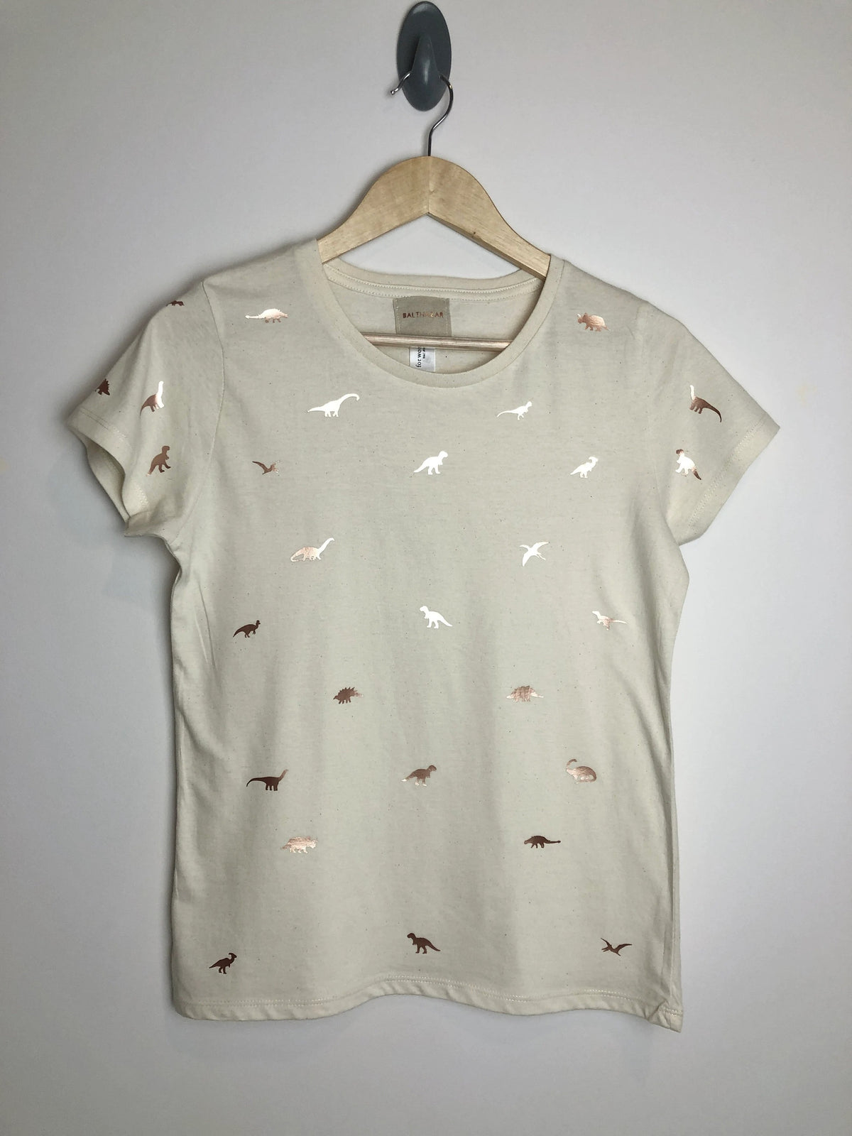 Vyelle Unisex Custom Embroidered Dinosaur T-Shirt  Relaxed Fit Short-Sleeve Cotton Top